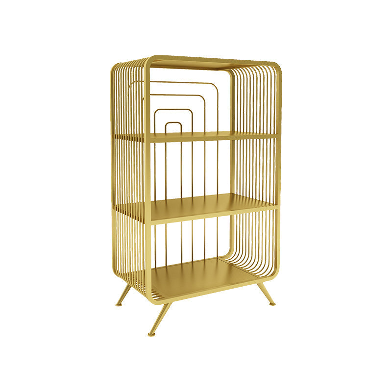 Modern Style Open Back Bookshelf Metal Bookcase for Home Office 21.7"L x 12.6"W x 36.2"H Clearhalo 'Bookcases' 'furn' 'furn_bookcases' 'Furniture' 'Office Furniture' 7622676