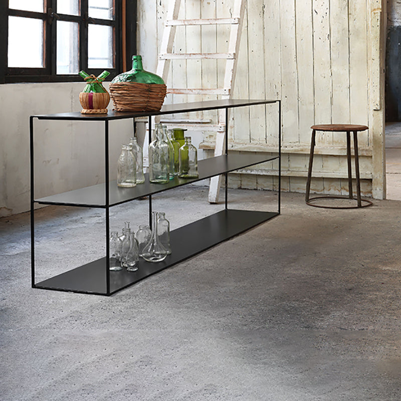 Libreria in metallo orizzontale Modern Style Open Back scaffale con scaffali