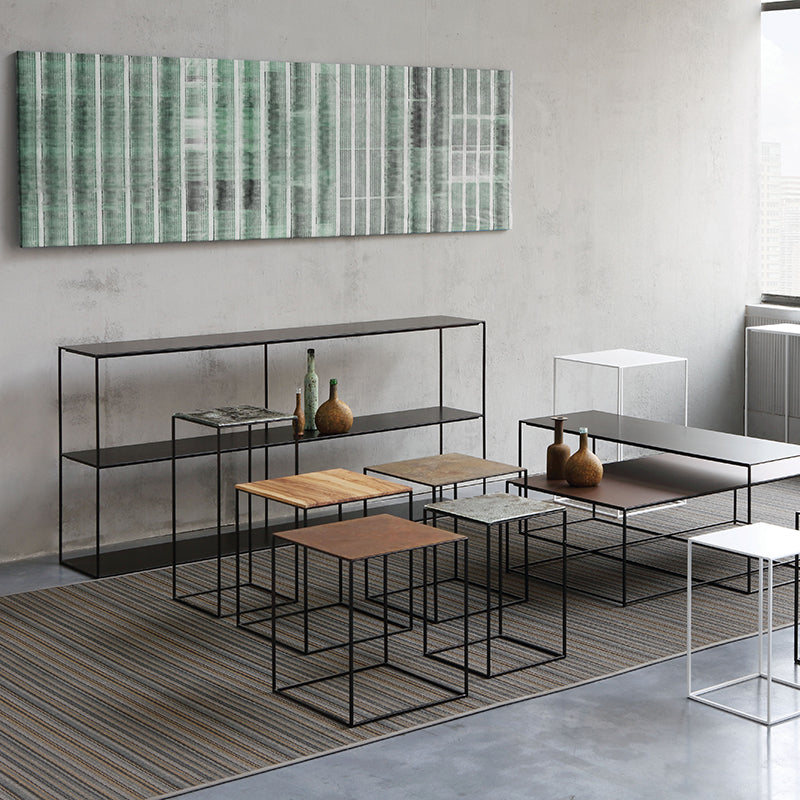 Libreria in metallo orizzontale Modern Style Open Back scaffale con scaffali