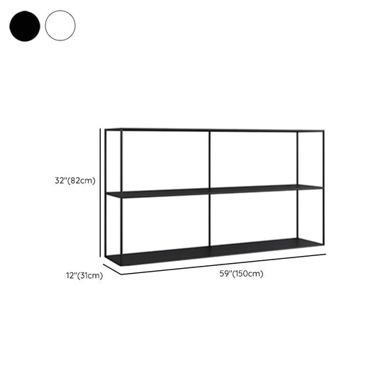 Horizontale metalen boekenkast moderne stijl open back boekenplank met planken