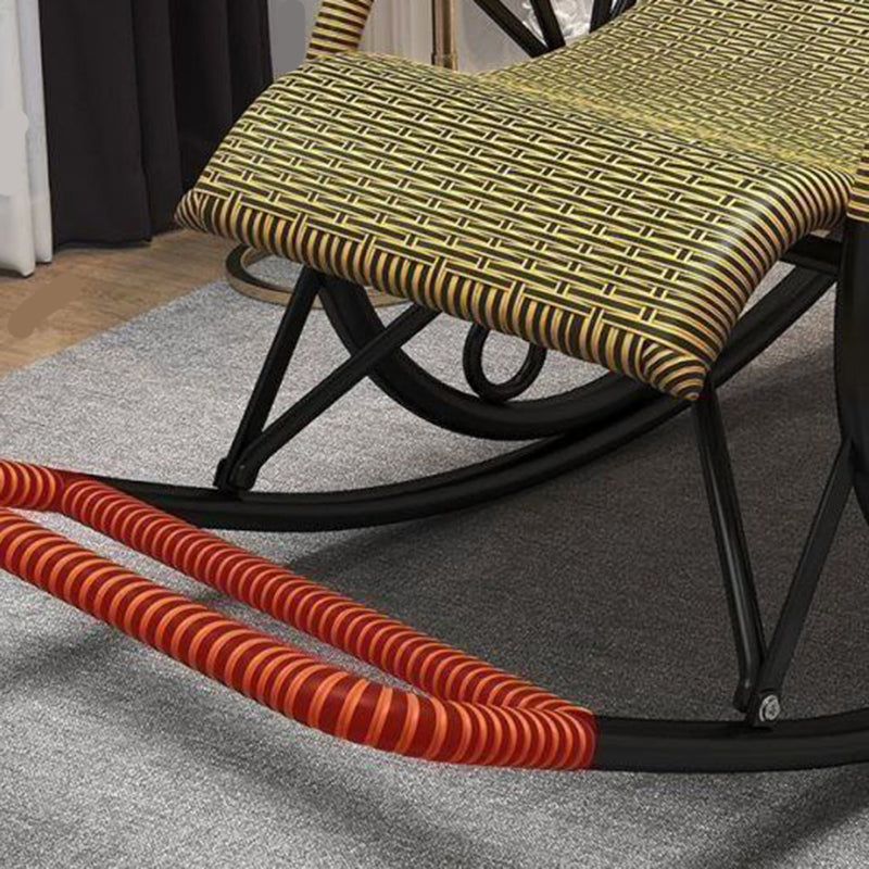 Living Room Single Lazy Chair Iron Base Leisure Rocking Chair Clearhalo 'Chairs & Seating' 'furn' 'furn_rocking_chairs' 'Furniture' 'Living Room Furniture' 'Rocking Chairs' 'rocking_chairs' 7622925