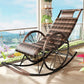 Modern Style Lounge Leisure Lazy Sofa Chair Family Rocking Chair for Balcony Brown-Black Clearhalo 'Chairs & Seating' 'furn' 'furn_rocking_chairs' 'Furniture' 'Living Room Furniture' 'Rocking Chairs' 'rocking_chairs' 7622942