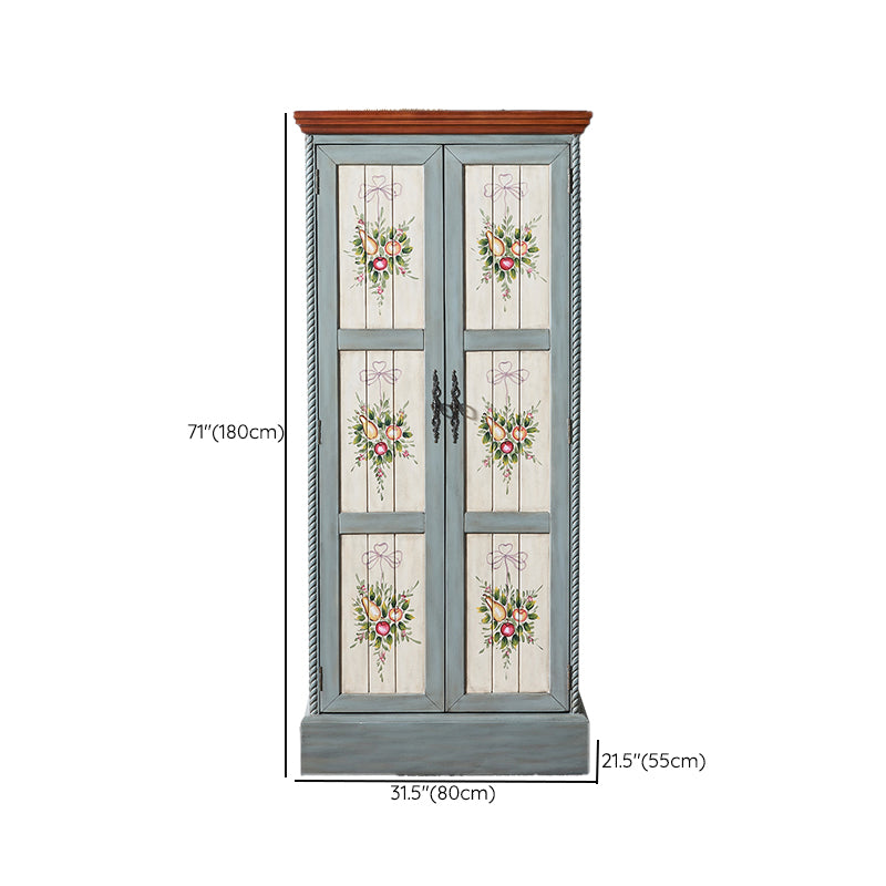 Armadio per armadio per armadio per camera da letto in stile cottage con asta di abbigliamento