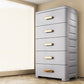 Bedroom Storage Cabinet Modern Plastic Drawers Wardrobe Cabinet 22.0"L x 11.8"W x 33.5"H Grey Clearhalo 'Armoires & Wardrobes' 'armoires_wardrobes' 'Bedroom Furniture' 'furn' 'furn_armoires_wardrobes' 'Furniture' 7623099