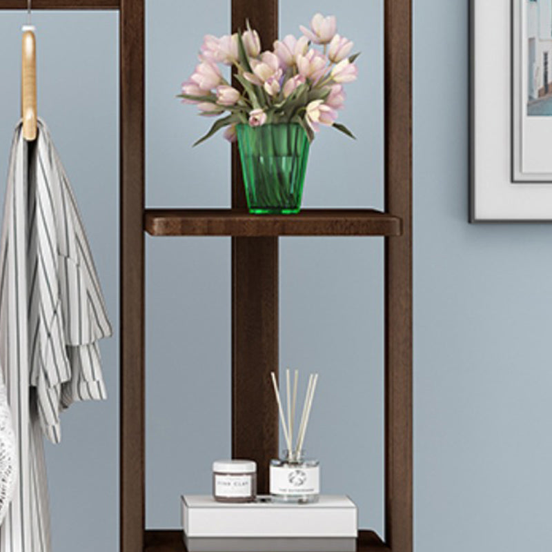 Armadio per la camera da letto del guardaroba in legno in stile moderno con asta di abbigliamento