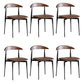 Modern Style Dining Chair Leather Open Back Side Chair for Dining Room