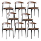 Modern Style Dining Chair Leather Open Back Side Chair for Dining Room