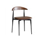 Modern Style Dining Chair Leather Open Back Side Chair for Dining Room