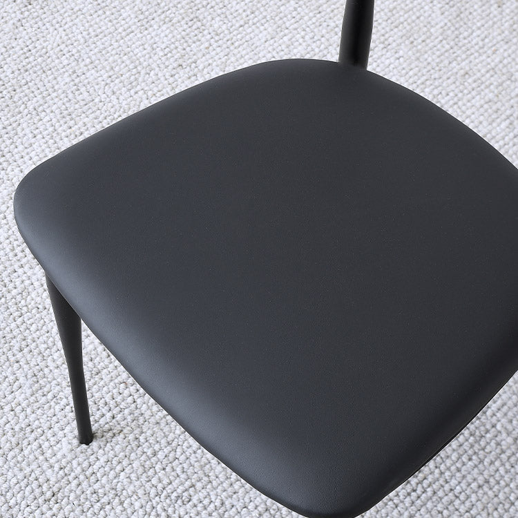 Modern Style Dining Chair Leather Open Back Side Chair for Dining Room