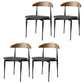 Modern Style Dining Chair Leather Open Back Side Chair for Dining Room