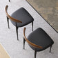 Modern Style Dining Chair Leather Open Back Side Chair for Dining Room