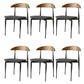 Modern Style Dining Chair Leather Open Back Side Chair for Dining Room