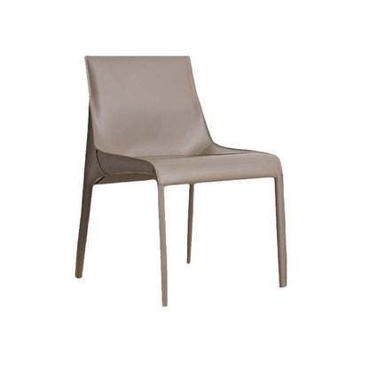 Moderner Essstuhl Leder Leder fester Rückseitenstuhl für Esszimmer