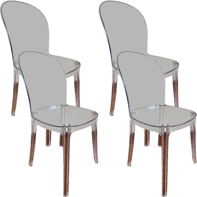 Sedie da cucina contemporanea acriliche sedie senza braccio 16.1 "