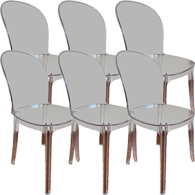 Sedie da cucina contemporanea acriliche sedie senza braccio 16.1 "