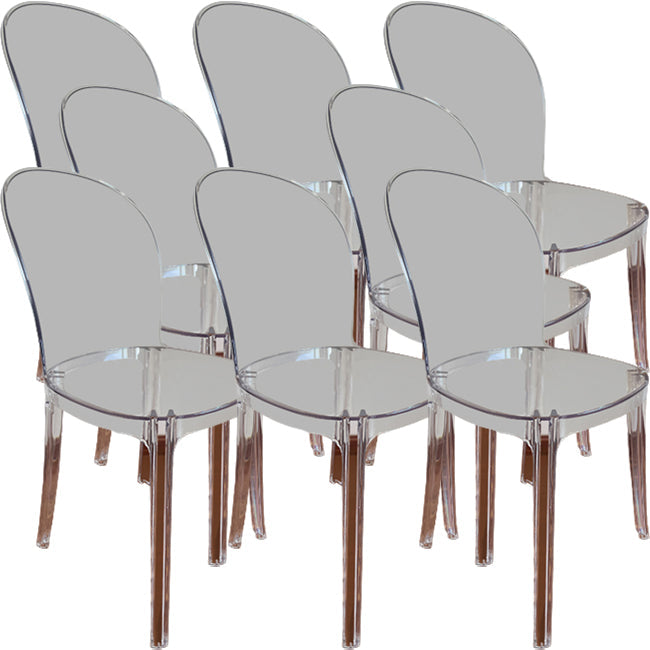 Sedie da cucina contemporanea acriliche sedie senza braccio 16.1 "