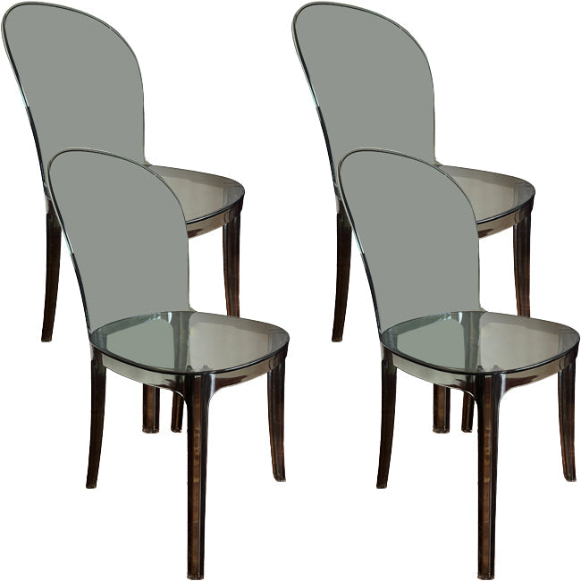 Sedie da cucina contemporanea acriliche sedie senza braccio 16.1 "