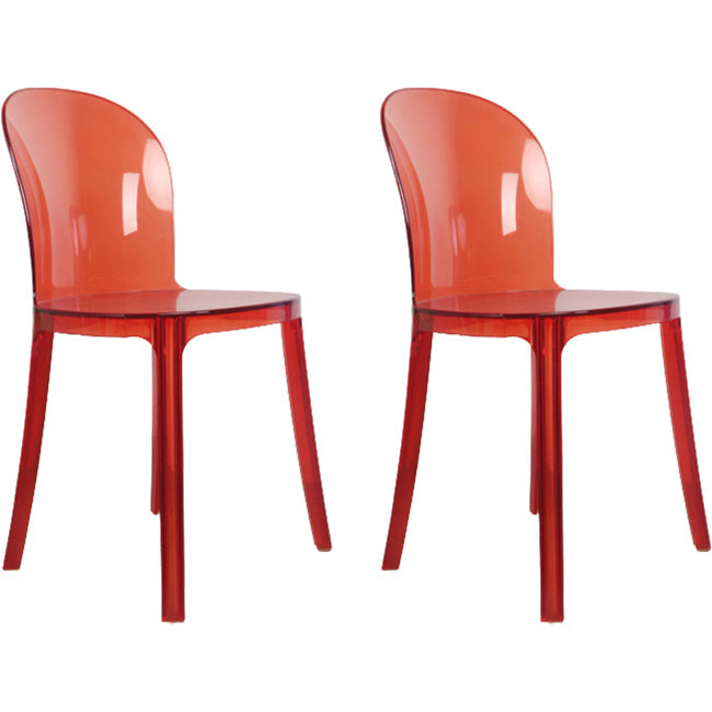 Sedie da cucina contemporanea acriliche sedie senza braccio 16.1 "