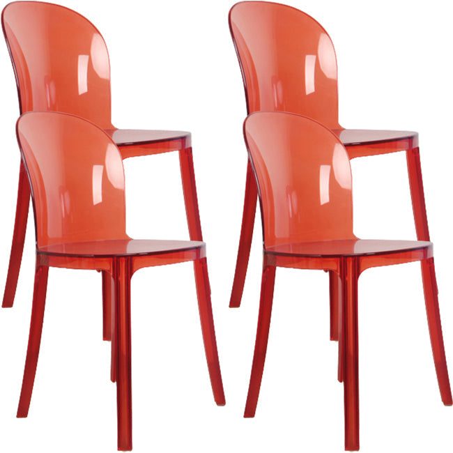 Sedie da cucina contemporanea acriliche sedie senza braccio 16.1 "