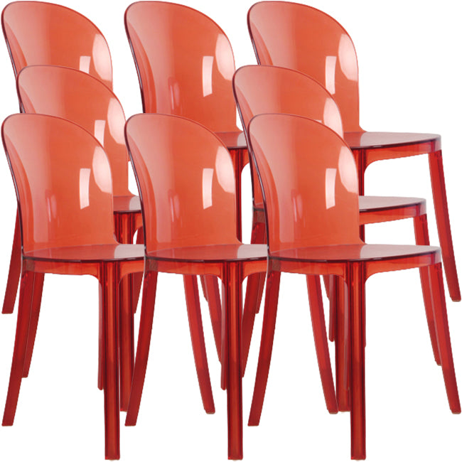 Sedie da cucina contemporanea acriliche sedie senza braccio 16.1 "