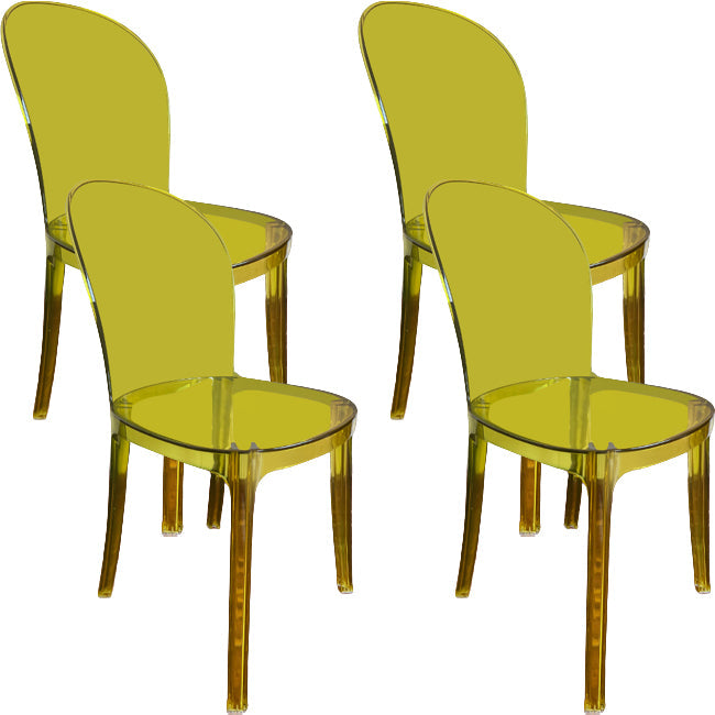 Sedie da cucina contemporanea acriliche sedie senza braccio 16.1 "