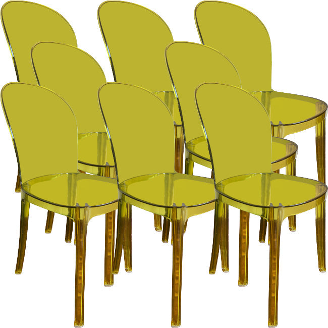 Sedie da cucina contemporanea acriliche sedie senza braccio 16.1 "