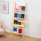 Moderne stijl solide houten boekenplank open back ladder boekenkast voor thuis