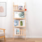 Moderne stijl solide houten boekenplank open back ladder boekenkast voor thuis