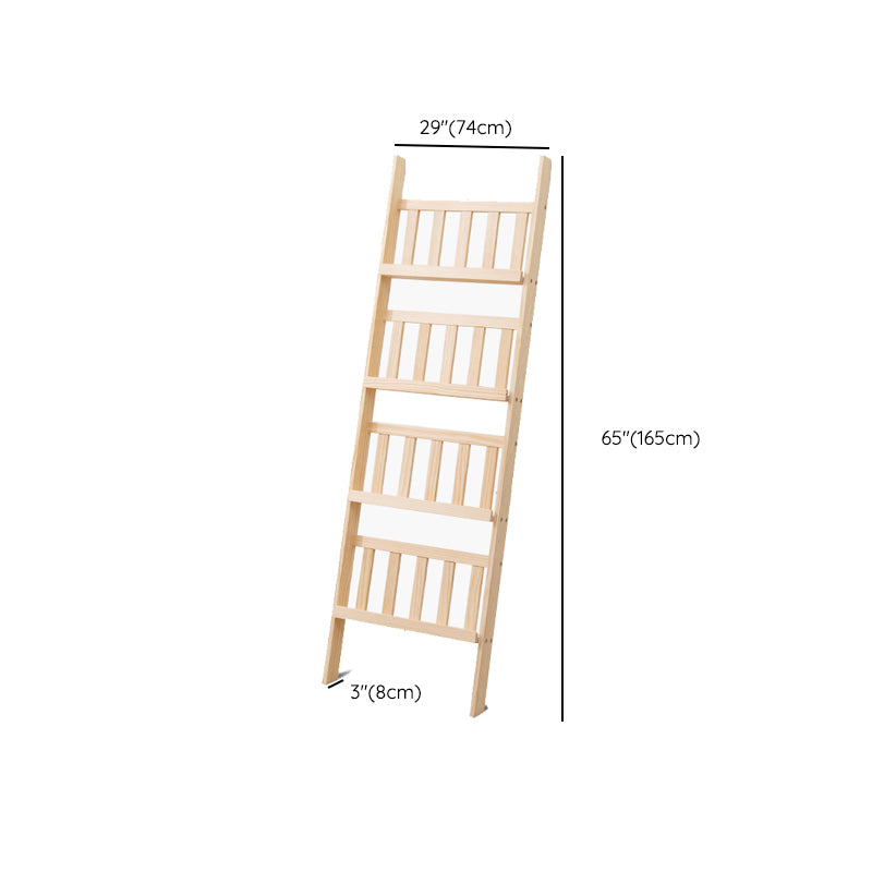 Moderne stijl solide houten boekenplank open back ladder boekenkast voor thuis