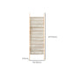 Moderne stijl solide houten boekenplank open back ladder boekenkast voor thuis