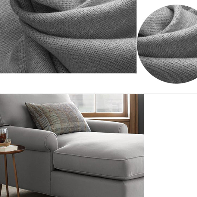 Chaise lounge acolchado moderno con brazos enrollados para dormitorio