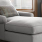 Chaise lounge acolchado moderno con brazos enrollados para dormitorio