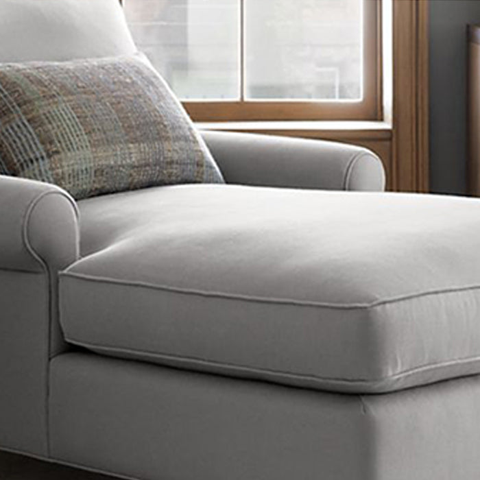 Chaise lounge acolchado moderno con brazos enrollados para dormitorio