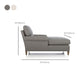 Chaise lounge acolchado moderno con brazos enrollados para dormitorio