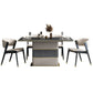Tavolo da pranzo rettangolare Piano moderno in legno con base in metallo