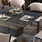 Tavolo da pranzo rettangolare Piano moderno in legno con base in metallo