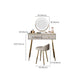 15" Wide Glam Vanity Table White Wooden Make-up Vanity with Drawer