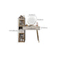 15" Wide Glam Vanity Table White Wooden Make-up Vanity with Drawer