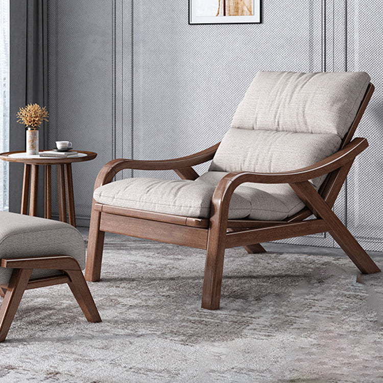 Contemporary Solid Wood Recliner Chair in Solid Color with Wooden Legs Clearhalo 'Chairs & Seating' 'furn' 'furn_recliners' 'Furniture' 'Living Room Furniture' 'Recliners' 7626416