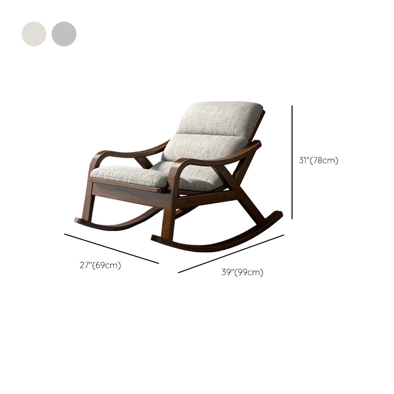 Contemporary Solid Wood Recliner Chair in Solid Color with Wooden Legs Clearhalo 'Chairs & Seating' 'furn' 'furn_recliners' 'Furniture' 'Living Room Furniture' 'Recliners' 7626440