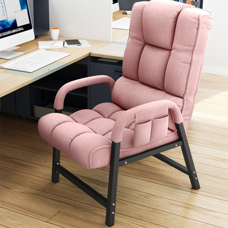Contemporary Recliner Chair with Lumbar Support and Tufted Back Deck Chair Pink Clearhalo 'Chairs & Seating' 'furn' 'furn_recliners' 'Furniture' 'Living Room Furniture' 'Recliners' 7626509