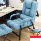 Contemporary Recliner Chair with Lumbar Support and Tufted Back Reclinerr & Support Rod & Ottoman Blue Clearhalo 'Chairs & Seating' 'furn' 'furn_recliners' 'Furniture' 'Living Room Furniture' 'Recliners' 7626518