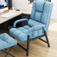 Contemporary Recliner Chair with Lumbar Support and Tufted Back Deck Chair with Ottoman Blue Clearhalo 'Chairs & Seating' 'furn' 'furn_recliners' 'Furniture' 'Living Room Furniture' 'Recliners' 7626520