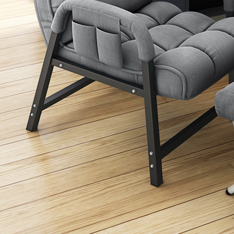 Contemporary Recliner Chair with Lumbar Support and Tufted Back Clearhalo 'Chairs & Seating' 'furn' 'furn_recliners' 'Furniture' 'Living Room Furniture' 'Recliners' 7626524