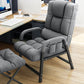 Contemporary Recliner Chair with Lumbar Support and Tufted Back Deck Chair with Ottoman Gray Clearhalo 'Chairs & Seating' 'furn' 'furn_recliners' 'Furniture' 'Living Room Furniture' 'Recliners' 7626525