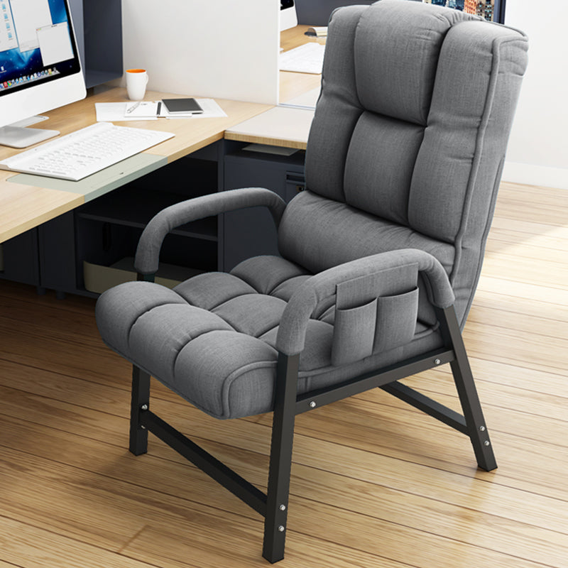 Contemporary Recliner Chair with Lumbar Support and Tufted Back Deck Chair Gray Clearhalo 'Chairs & Seating' 'furn' 'furn_recliners' 'Furniture' 'Living Room Furniture' 'Recliners' 7626529