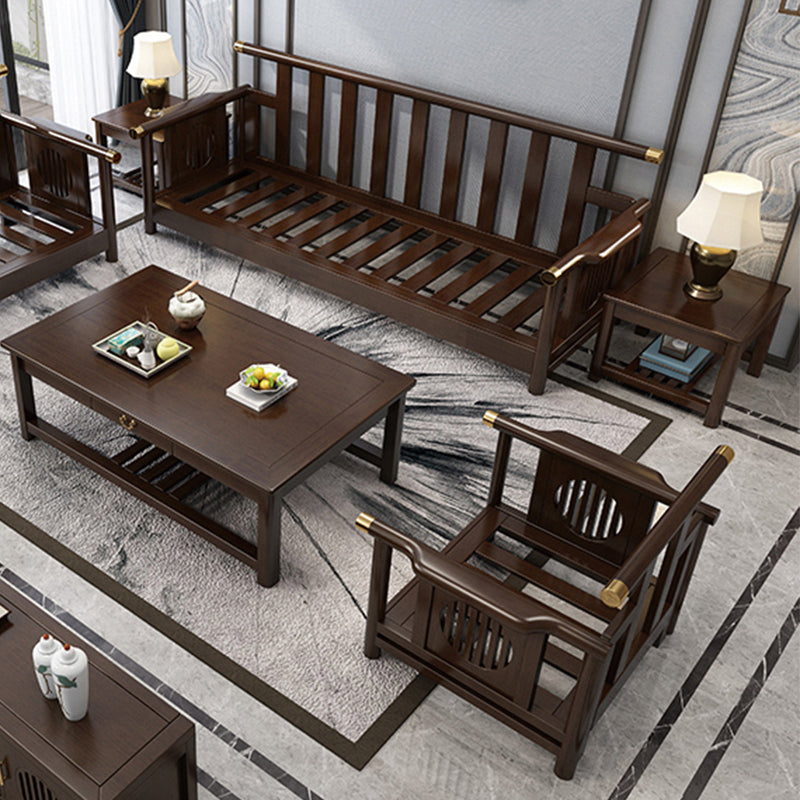 Contemporary Solid Wood Frame Cotton Blend Sofa in Brown For Living Room Clearhalo 'furn' 'furn_sofas' 'Furniture' 'Living Room Furniture' 'Sofa' 'sofas' 7632780