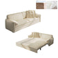 Glam Style White Futon Sleeper Sofa Bed in Velvet with Storage Coir Clearhalo 'furn' 'furn_futons' 'Furniture' 'Futons & Daybeds' 'Futons' 'Living Room Furniture' 7632873