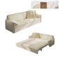 Glam Style White Futon Sleeper Sofa Bed in Velvet with Storage Latex & Coir Clearhalo 'furn' 'furn_futons' 'Furniture' 'Futons & Daybeds' 'Futons' 'Living Room Furniture' 7632875