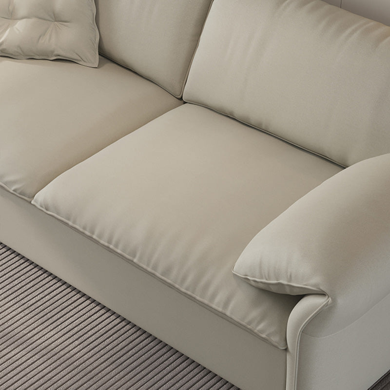 Contemporary Beige Futon Sleeper Sofa Bed with Solid Wood Storage Clearhalo 'furn' 'furn_futons' 'Furniture' 'Futons & Daybeds' 'Futons' 'Living Room Furniture' 7632897